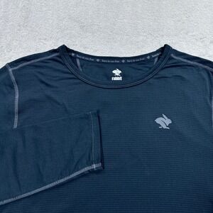Rabbit Running Layer One Shirt Mens Medium Navy Long Sleeve Waffle Knit Thermal